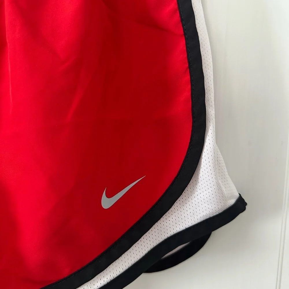 Nike Women's Red and Black Athletic Shorts - Picture 2 of 5
